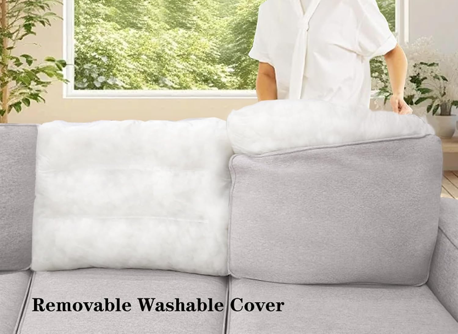 Legend Vansen Modular Sectional Sofa L Shaped Couch with Ottoman Modern Reversible Corner Sectional Couch for Living Room