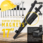 17" Heavy-Duty Magnetic Tool Holder (Upgraded Version) - Extremely Powerful Magnetic Pull Force to Hold Heavy Tools - Professional Space-Saving Magnetic Bar - Tool Organizer Rack/Strip