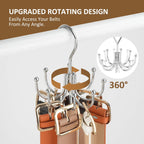 ZEDODIER Belt Hanger, Belt Organizer for Closet, Keeping Belts Visible and in Good Condition, Hanging Tie Rack Holder, Closet Organizers and Storage, Silver