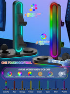RGB Headset Stand with Wireless Charger, 8-in-1 Charging Station for iPhone, Samsung, Apple Watch Type-C/USB Ports, Gaming Headphone & Controllers Holder, Organizer for Desk Includes 20W PD Adapter