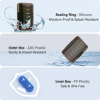 Weekly Pill Organizer 2 Times a Day, 7 Day Pill Box 2 Times, Portable for Travel Pill Case for Pills/Vitamin/Fish Oil/Medication/Supplements (2x7 Black+Rainbow)
