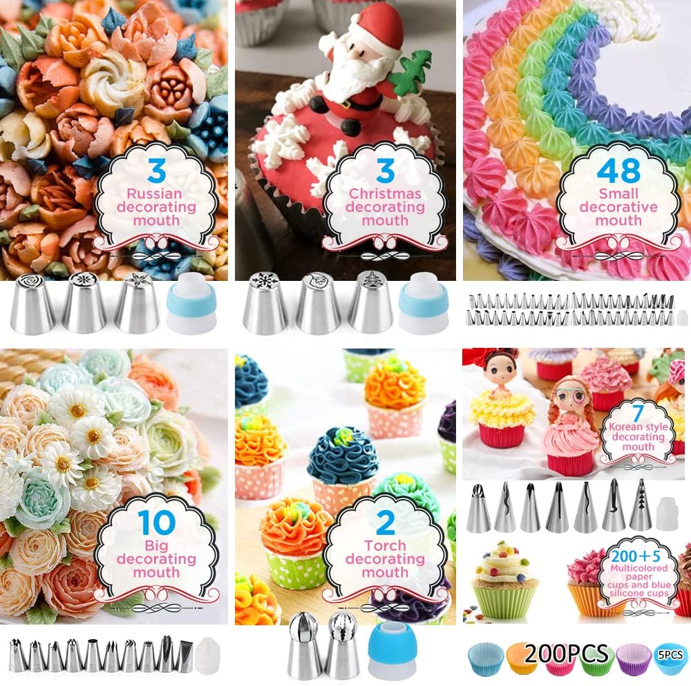 Cake Decorating Kit, 672 Pcs Cake Decorating Supplies With Cake Carrier Holder Springform Pan Sets 3-Layer Toolbox Organizer Icing Piping Nozzles Cake Rotating Turntabl Baking Supplies Set Tools