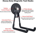 ULIBERMAGNET Magnetic Hooks,Heavy Duty Extra Large Hooks,Power Tool Organizer for Workshop Organization, 2 Pack Tool Hooks for Cordless Drill,Garden Tool,Metal Cabinet,Steel Pegboard(Black)