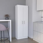 Contemporary Pantry Cabinet, Modern Storage Cabinet with 5 Internal Shelves and 2 Doors,for Kitchen Home