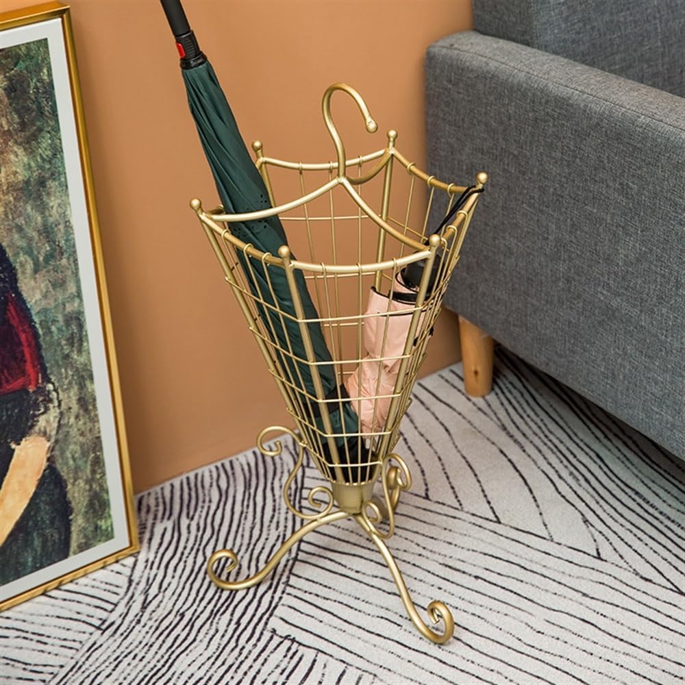 Metal Umbrella Stand Rack, Free Standing Umbrella Holder | Cane and Umbrella Storage Rack, Umbrella Holder Bin for Entryway, Home, and Office