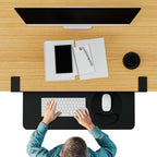 Desktop Keyboard Tray, Under Desk Pull Out, 26.77" X 11.81" Large Size Keyboard Tray with C-Clip Mount, Easy Installation, Computer Keyboard Stand, for Home Study and Office