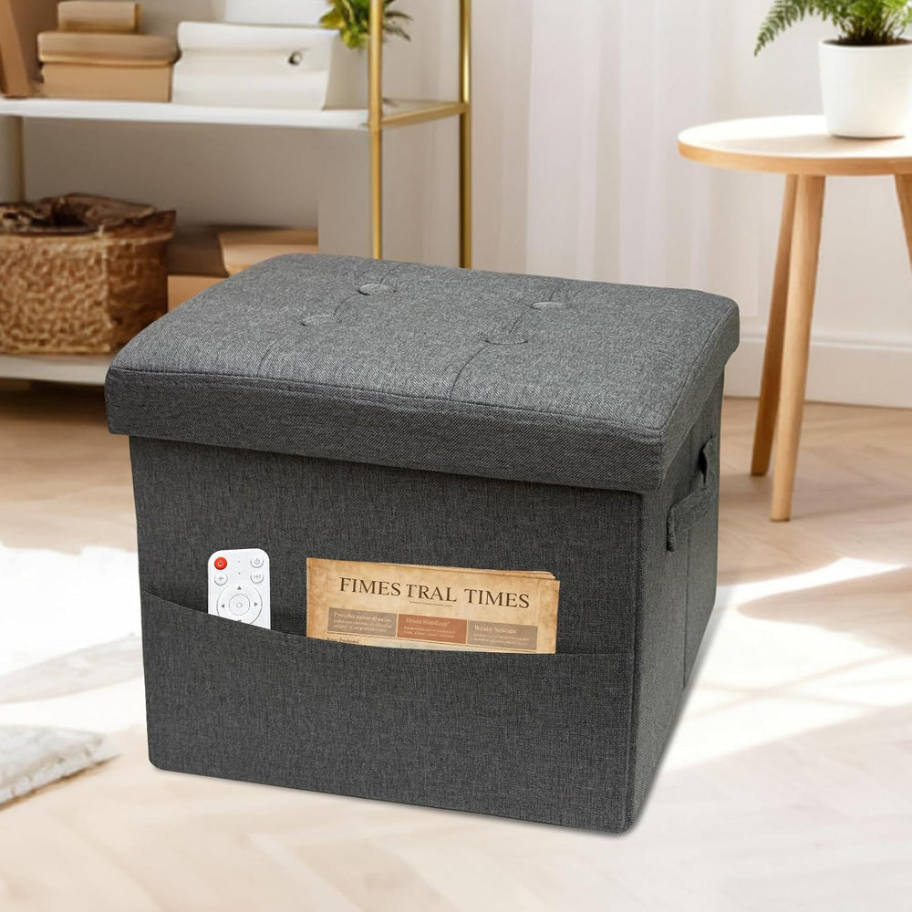 ALASDO Storage Ottoman Footrest Stool Small Ottoman with Storage Foldable Ott...