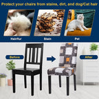 Chair Covers,Stretch Kitchen Chair Covers/Dining Chair Covers for Dining Room 8 Pack, Removable Washable Dining Chair Slipcovers for Home, Hotel, Banquet