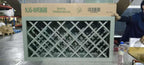 Solid Wood RTA Wine Bottle Rack Wall Cabinet with Lattice Panels Wine Holder Wine Storage Cabinet for Bar, Pantry, Wine Cellar Basement Countertop Mocha (Jade Green, 36”W × 12”D × 15”H)