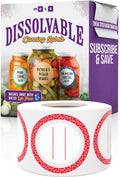 Canning Labels Dissolvable Stickers for Mason Jars and More (2" Round 200/roll) Canning Supplies Washes Off in Seconds Like Magic - Jar Labels Homemade Jam, Jelly, and More (Amaranth Red)
