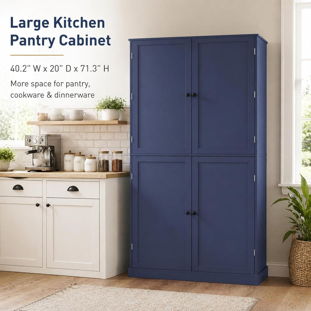 Kitchen Pantry Cabinet, 40.2" W x 20" D x 71.3" H Large Freest...