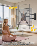 FORGING MOUNT TV Wall Mount for 26-65 inch TVs up to 88 lbs,Rotating Full Motion TV Wall Mount with Articulating Arms, Extension, Tilt, Swivel, Max VESA 400x400mm