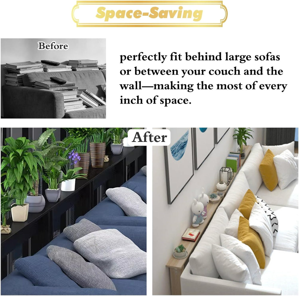 Brown Behind Couch Sofa Tables Narrow Long Skinny, Compact Small Side Table w...