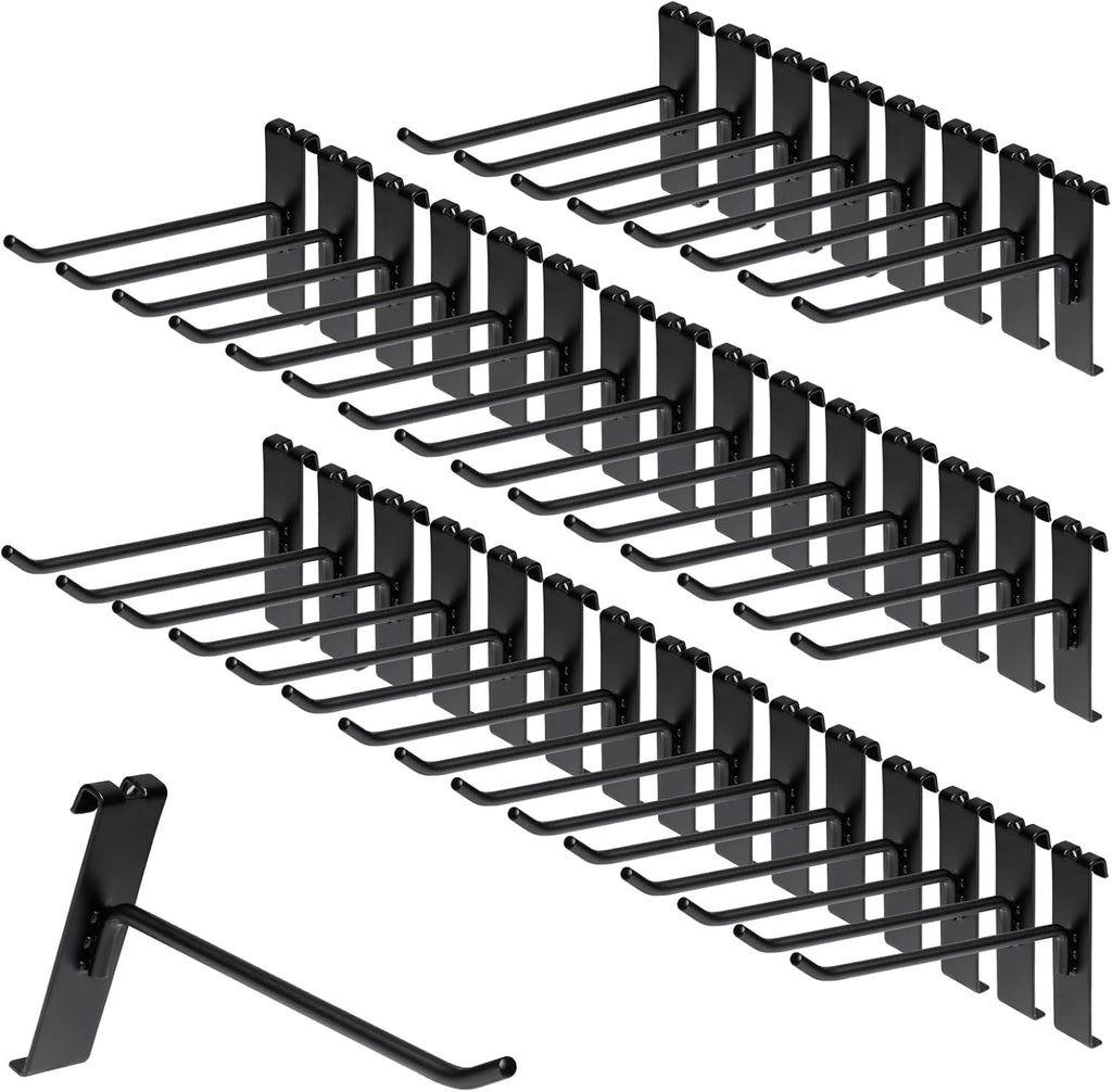 Gridwall Hooks 6 Inch, 100 Pack Grid Wall Hooks, Grid Panel Hooks and Hangers for Retail, Craft Shows, Home Setup, and Customized Display