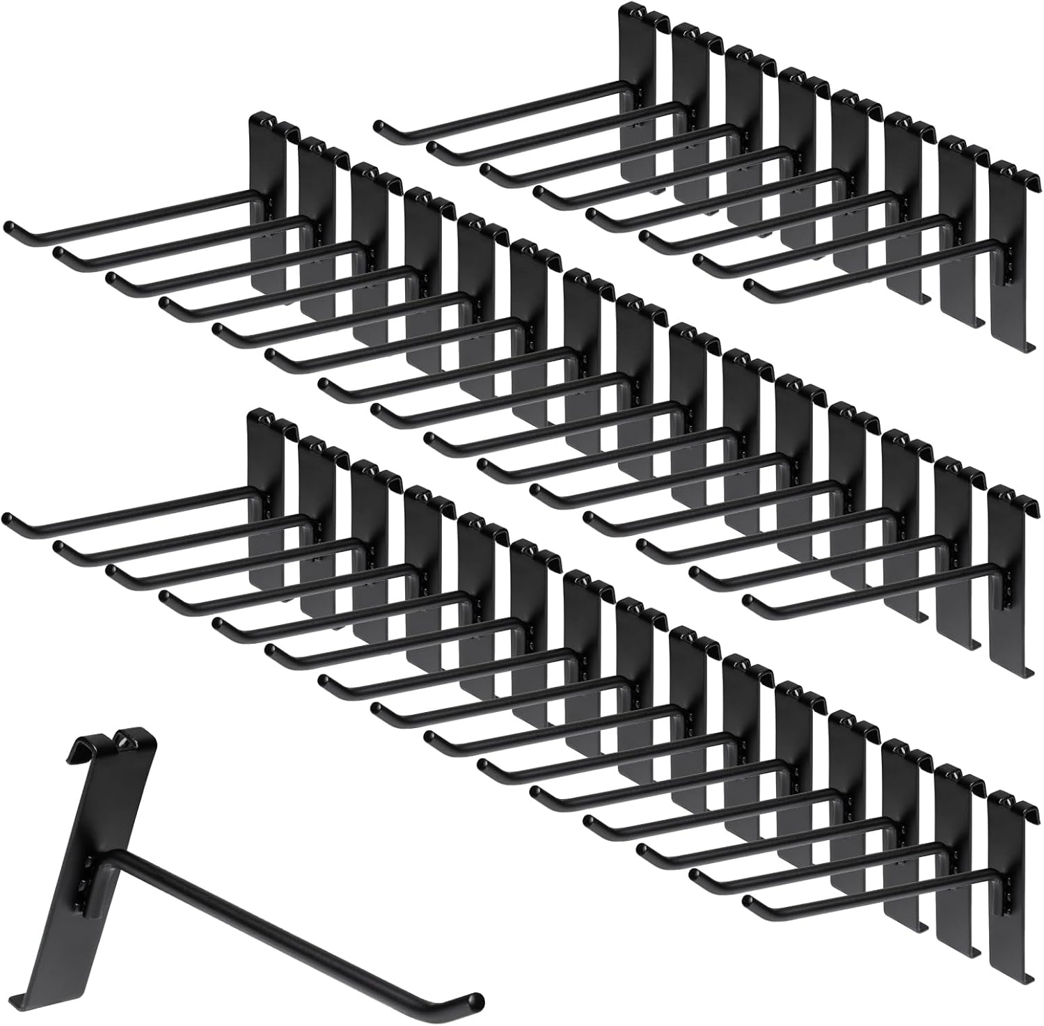 Gridwall Hooks 6 Inch, 100 Pack Grid Wall Hooks, Grid Panel Hooks and Hangers for Retail, Craft Shows, Home Setup, and Customized Display