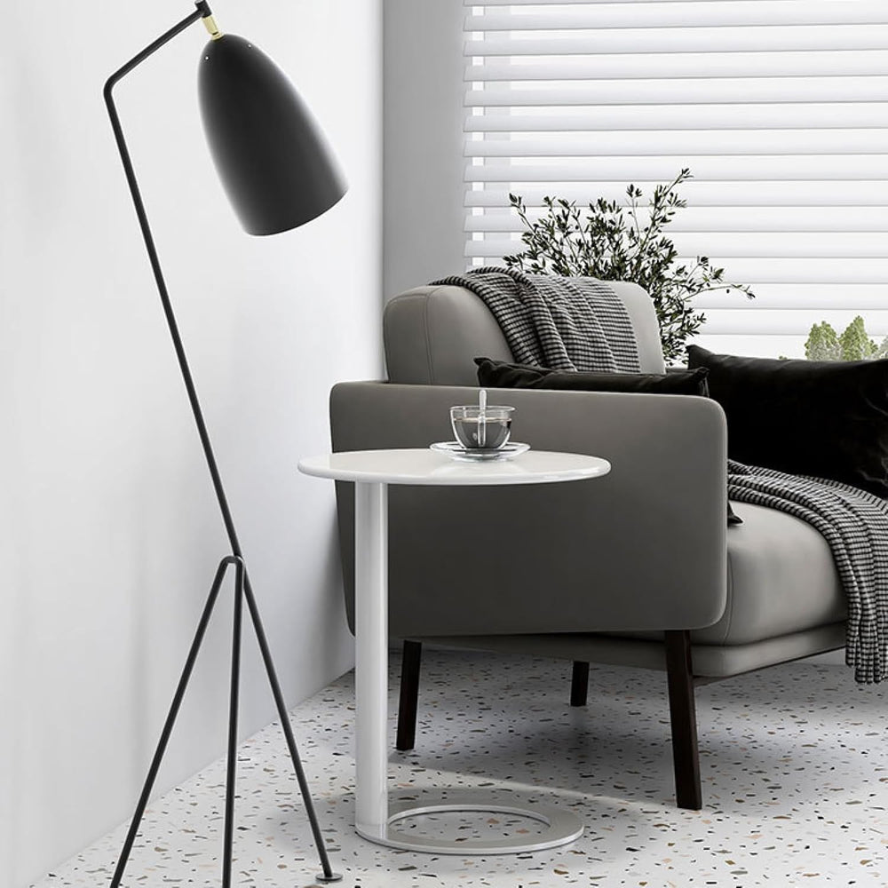 Round Side Table C-Shaped Side Table Sofa Side Table Round Coffee Table Bedsi...