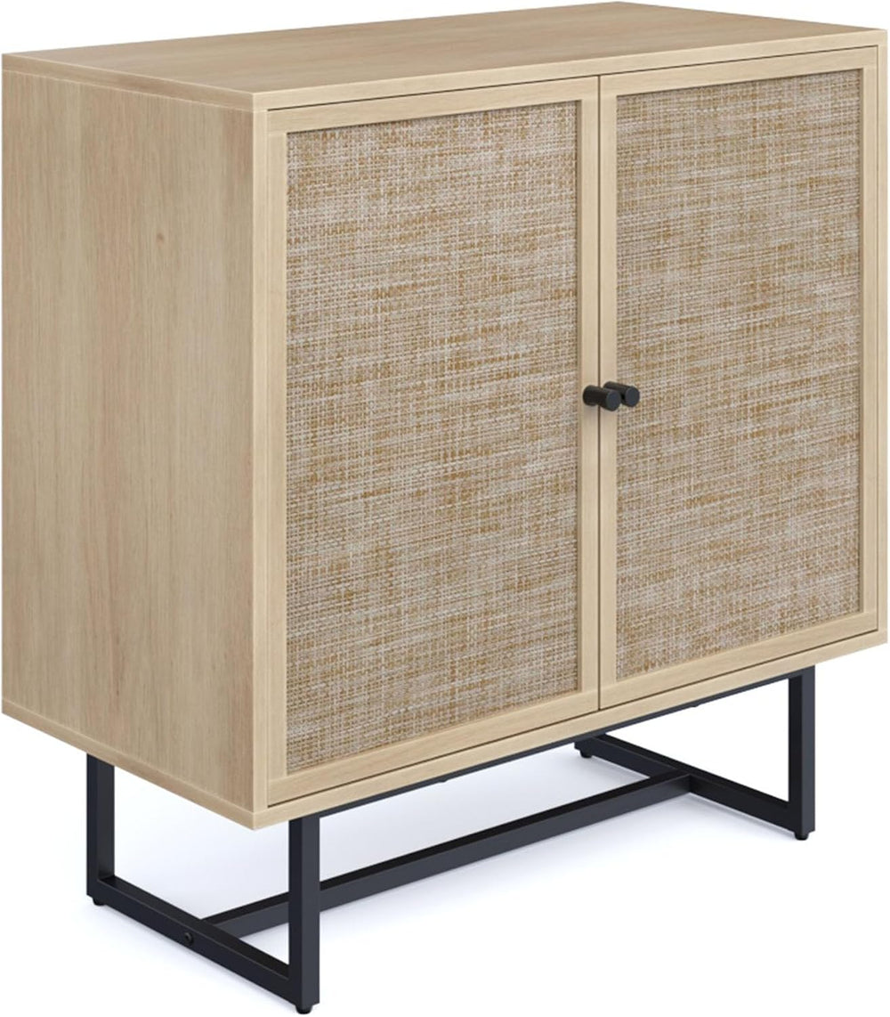 Nathan James Kova Rattan Wood Accent Sideboard Storage Cabinet TV Stand with ...