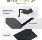 Purse Display Stand Adjustable Height Black Purse Rack for Handbags Necklaces Scarves Hats & Headphones 14" - 24" Purse Hanger Shelf for Retail Display