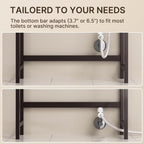 Gizoon Over The Toilet Storage, 3 Tier Bamboo Bathroom Organizer with Adjustable Shelf, Freestanding Above Toilet Stand, Bathroom Storage Shelf Rack