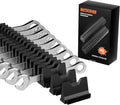 80PCS Modular Wrench Organizer Wrench Holder - Wrench Tool Organizers for Tool Drawer Storage, Wrench Storage Set with Metric & SAE Label, Rack Tool Gift for Professional Mechanics Men, Black