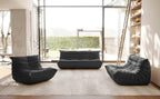 Fireside Chair, Oversized Armless Chair, Soft Microfiber Leather Floor Lounge Chair Lazy Sofa Accent Chair for Living Room Bedroom Salon Office