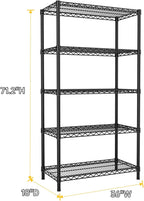 SINGAYE 5 Garage Heavy Duty Shelving Unit Kitchen Pantry Close Home Organizers and Storage Bathroom Shelf Laundry Room Organization Industrial Book Metal Wire Adjustable Shelves