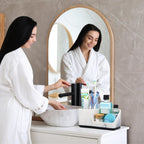 Marble Bathroom Counter Organizer, Kids Electric Toothbrush and Toothpaste Holders for Bathroom Organizers and Storage (Marble)