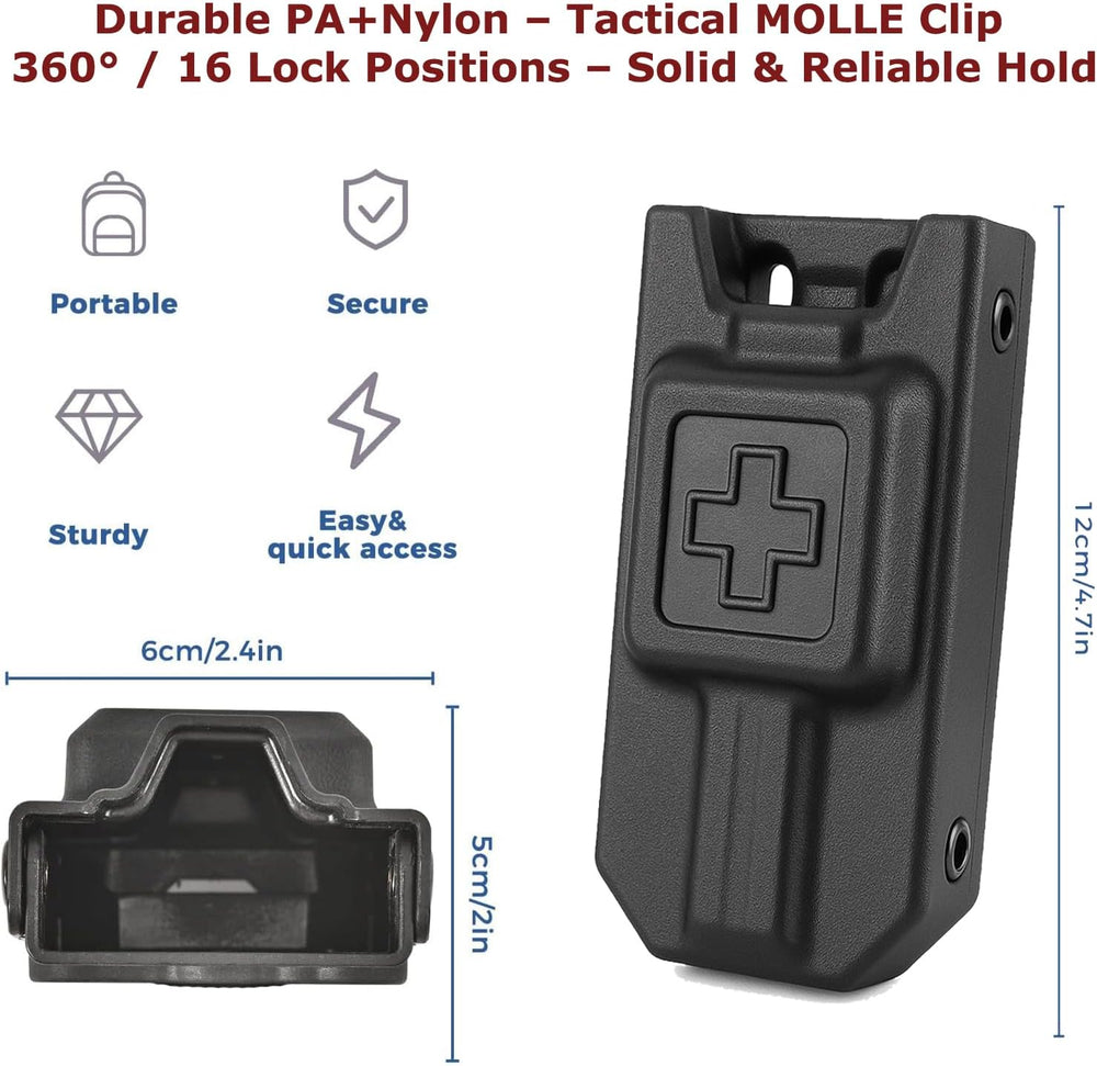 Tactical Tourniquet Holder for CAT GEN 7 or Older,MOLLE Holster with QLS Adap...