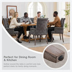 Upholstered Tufted Chenille Dining Chairs with Arms & Nailhead Trim – Solid Wood Frame & Legs, Modern Farmhouse for Dining, Kitchen & Living Room (Set of 4, Gray)