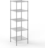 24" Deep x 24" Wide x 74" Height Wire Shelving Kit | 5-Tier | NSF Commercial Storage Rack Unit