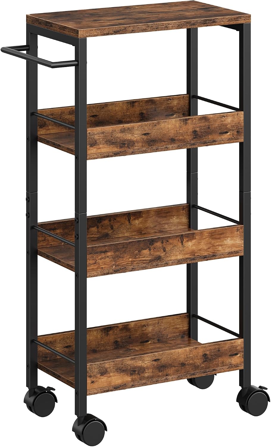 CHOEZON 4-Tier Slim Storage Cart, 9.1'' Kitchen Serving Trolley, Slim...