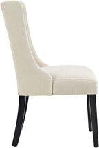 Modway Baronet Modern Tufted Upholstered Fabric Parsons Kitchen and Dining Room Chair in Beige