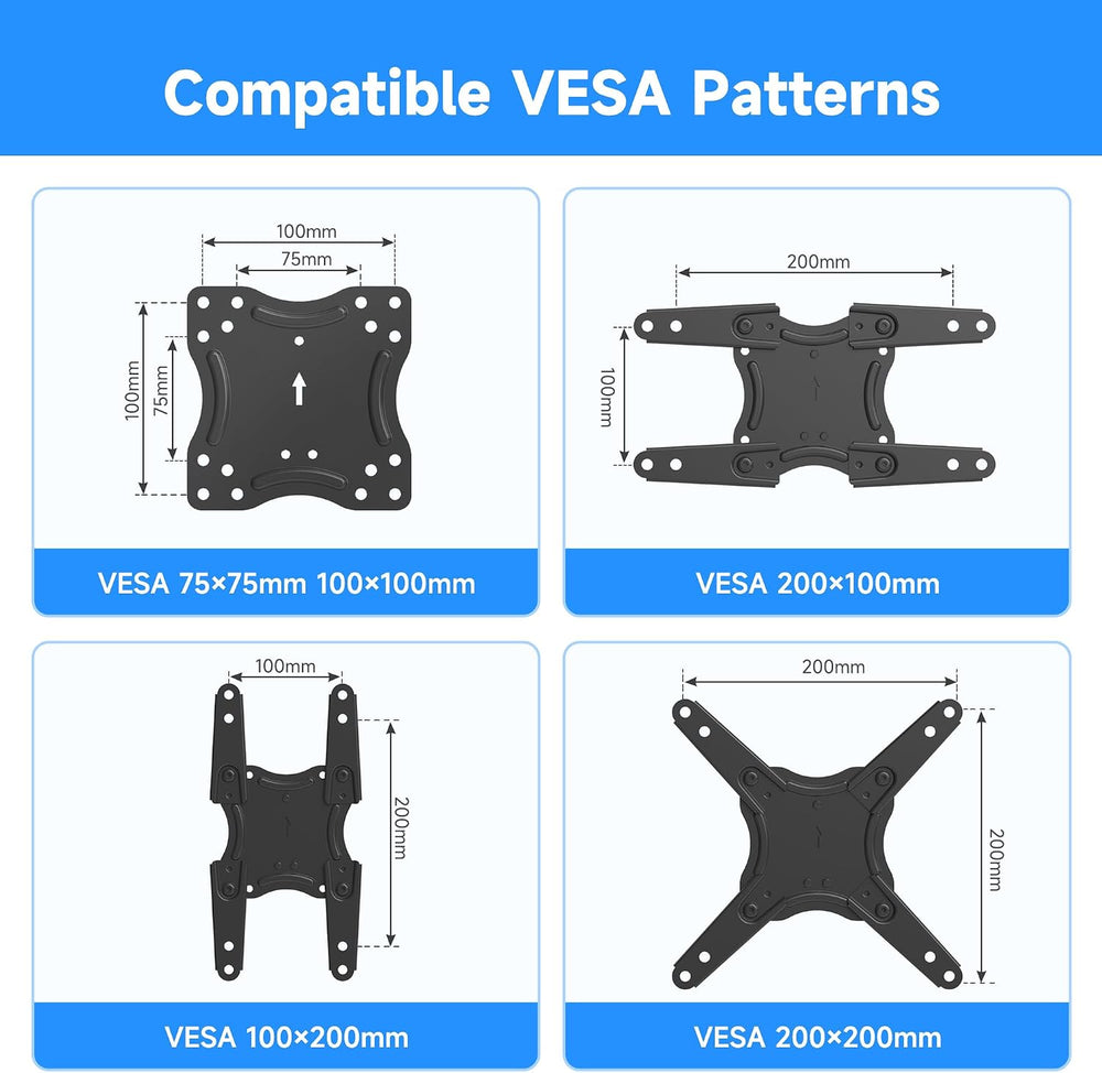 Suptek Lockable RV TV Mount for 13-43 Inch TVs | Full Motion Locking Wall Mou...