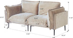 74.8" Cloud Sofa, Mid-Century Modern Love Seat Couches with Thick Cushion, Modular Couch with High Sofa Legs, Sofa Furniture for Small Space Living Room Office Apartment, Light Brown