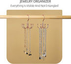 ZEDODIER Belt Hanger, 2 Pack Belt Rack Closet Accessories Organizer, Maximum 24 Storage Capacity, Hanging Holder Storage Hook for Belt, Bra, Tank Top, Tie, Scarf, Purse, Rose Gold