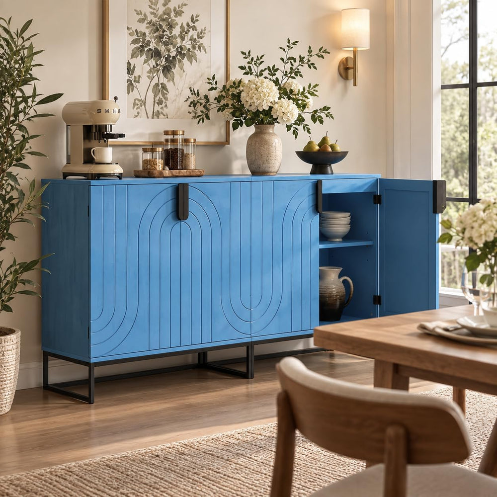 HLR 2PCS Sideboard Buffet Cabinet with Storage, Modern Accent Cabinet Adjusta...