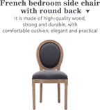 Nrizc French Country Dining Chairs Set of 4, Farmhouse Dining Chairs, Wood Round Back Dining Room Chair, for Dining Room/Living Room/Bedroom