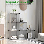 C&AHOME Cube Storage Organizer, 6-Cube Shelves Units, Closet Cabinet, DIY Plastic Modular Book Shelf, Ideal for Bedroom, Living Room, Office, 36.6" L x 12.4" W x 36.6" H Grey UPCS06G