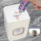 2 Slot Toothbrush Holder and Toothpaste Dispenser Wall Mounted, Automatic Toothpaste Squeezer, 2 in 1 Tooth Brush Toothpaste Organizer for Shower (Ivory Yellow 2Pack)