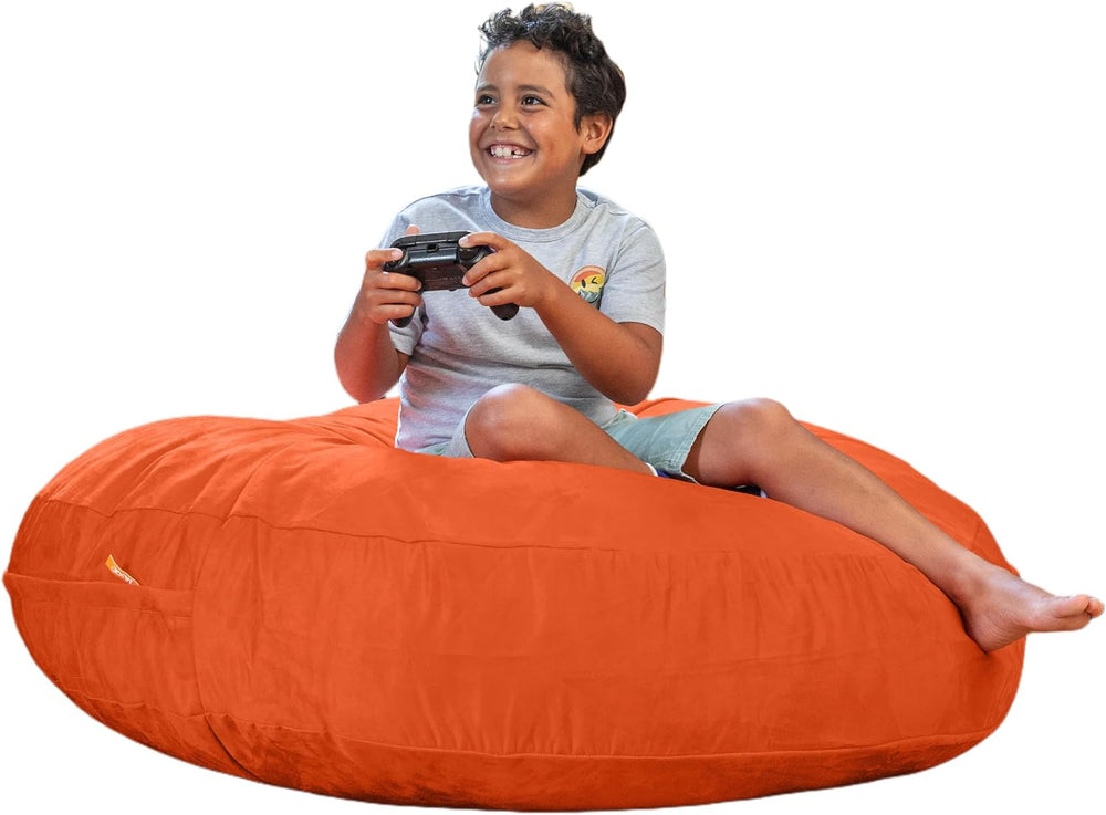 Jaxx Cocoon 4 Foot Bean Bag Chair and Crash Pad, Mandarin