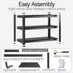Storage Shelves, Garage Metal Shelving Unit, Adjustable, Double-Layer Column with Reinforced Ribs, Heavy-Duty, Capable of Bearing 1800 lbs, Suitable for Garage, Warehouse, Kitchen Storage