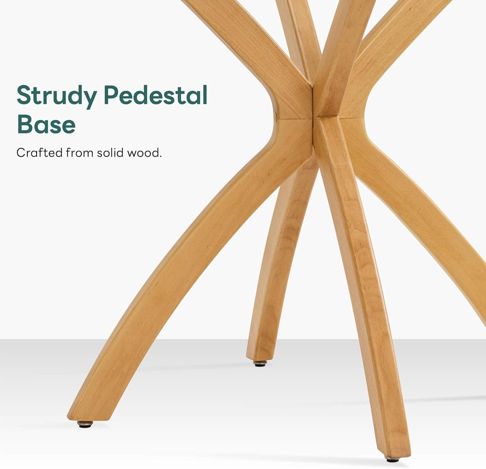 ivinta Small Glass Dining Table for 2-4 People, 31.5" Round Coffee Table...