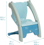 ECR4Kids Sit-N-Rock Plastic Toddler Chair and Rocking Horse, Flexible Seating, Seafoam