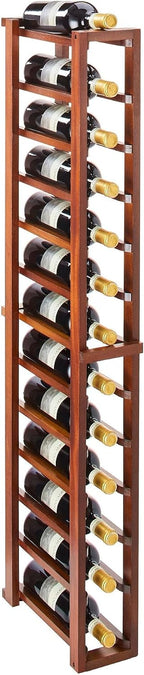 Wine Enthusiast N'FINITY Stackable 4 Foot Wine Rack - 1 Column - Solid Mahogany- 12 Bottle Capacity- Stylish Durable Wine Rack Home Decor – Bar Cabinet Liquor Storage