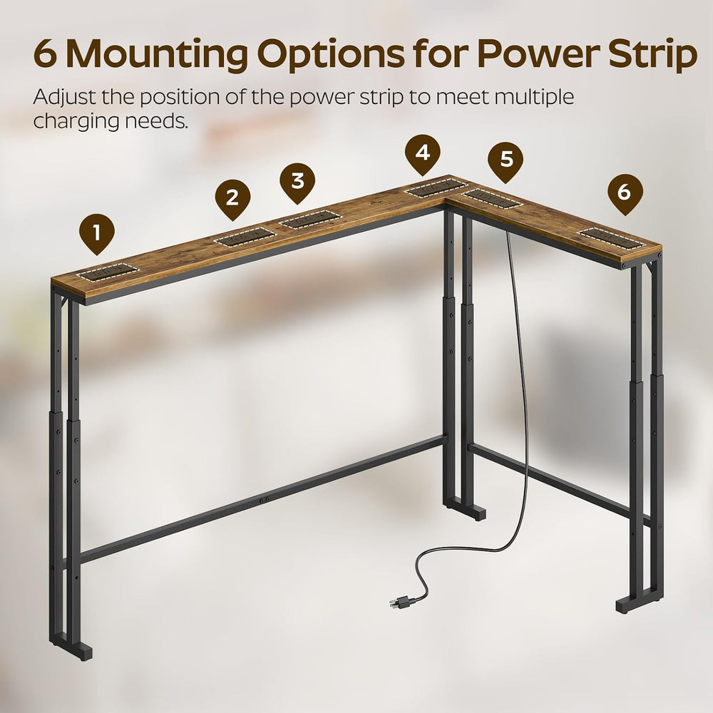 YATINEY 78.7" Narrow Console Table with Adjustable Height (27.6"-35...