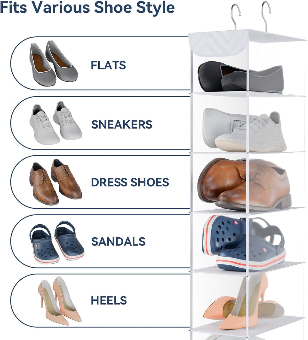 Whitmor 10 Section Hanging Shoe Shelf