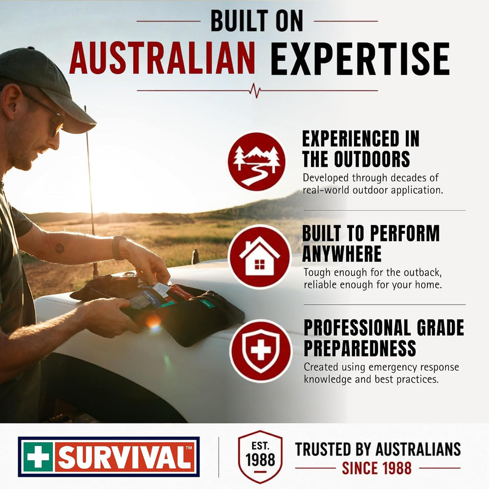 SURVIVAL 95-Piece Emergency Response First Aid Kit, Compact Adventure Kit