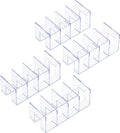 YAGELI Clear Acrylic Purse/Handbag Organizer - 4 Sections Divider for Closet Storage - Sturdy Organizer Rack for Purses, Handbags, and Clutches(4Pack-4Sections)