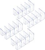 YAGELI Clear Acrylic Purse/Handbag Organizer - 4 Sections Divider for Closet Storage - Sturdy Organizer Rack for Purses, Handbags, and Clutches(4Pack-4Sections)