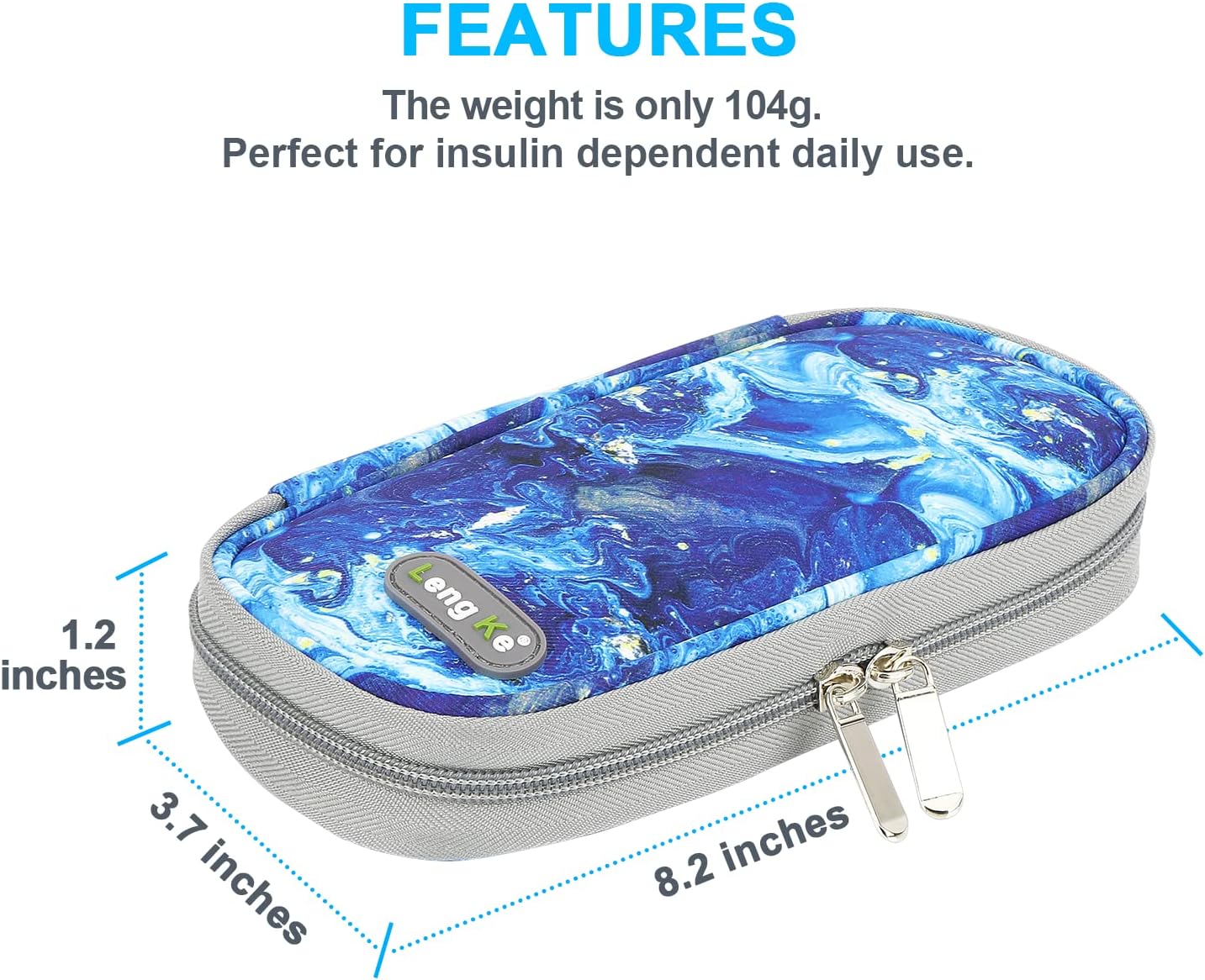 YOUSHARES Insulin Cooler Travel Case - Portable Refrigerated Medicine Case for Insulin Pen, Medication and Diabetic Supplies with 2 TSA Approved Ice Pack